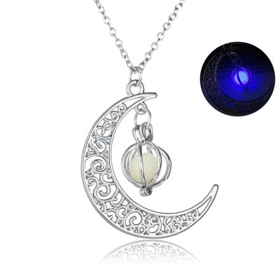 Fashion Moon, Natural Glowing Stone Necklace