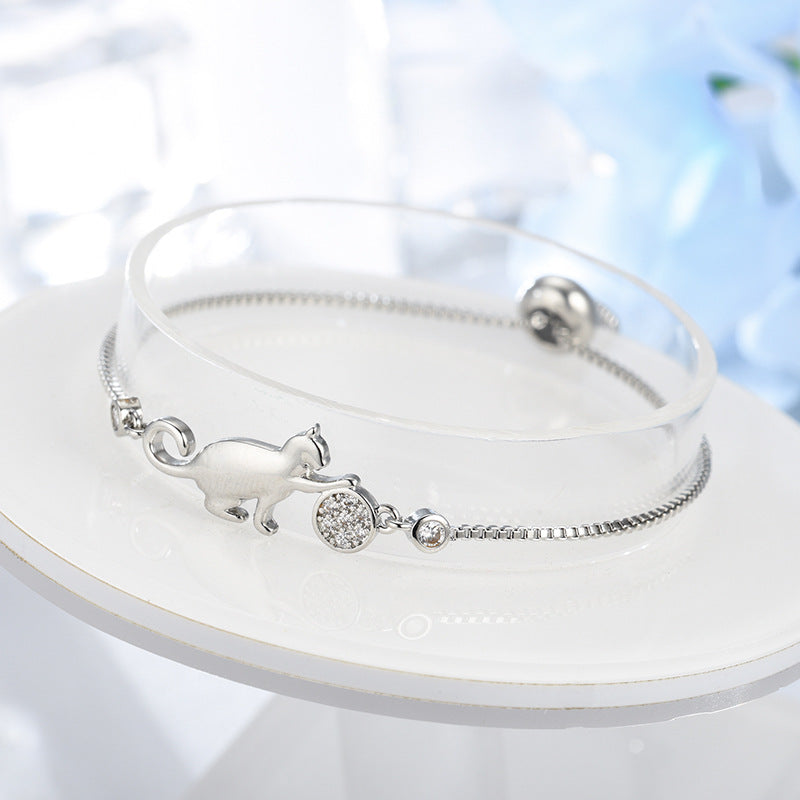 Cute cat adjustable bracelet