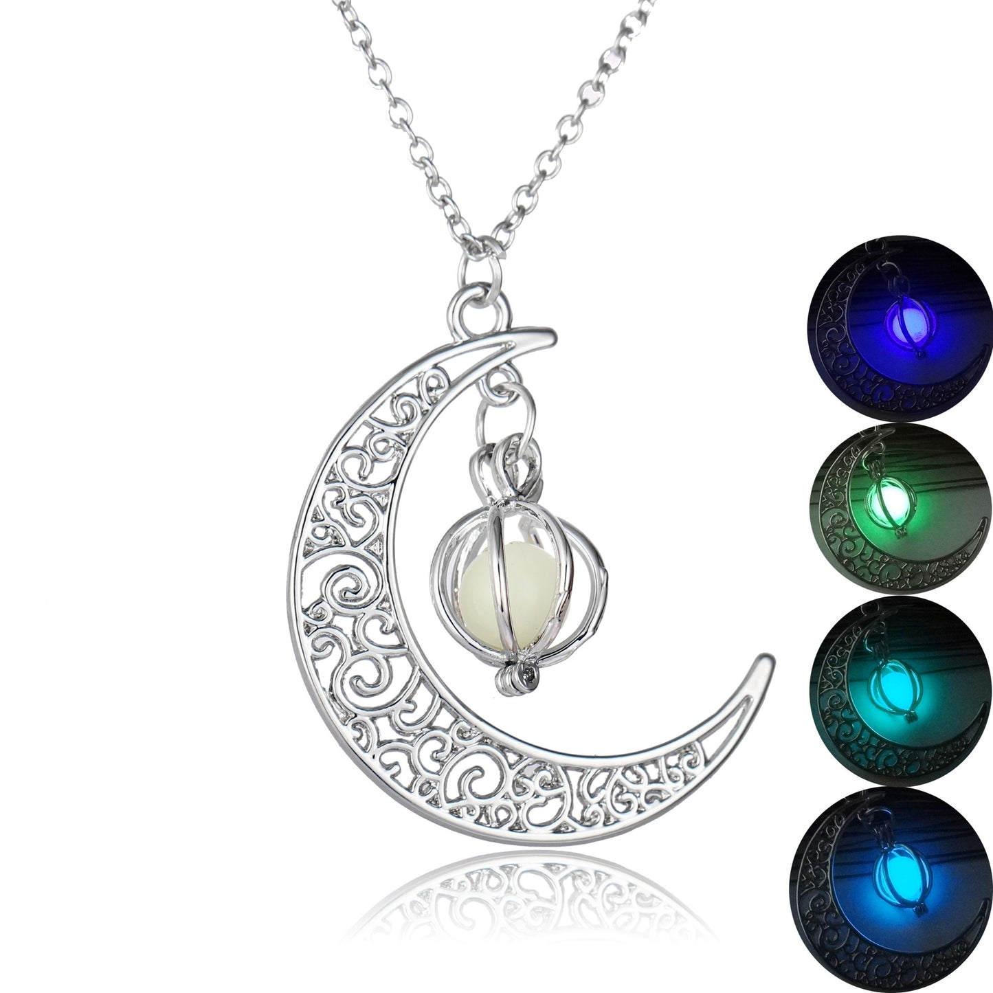 Fashion Moon, Natural Glowing Stone Necklace