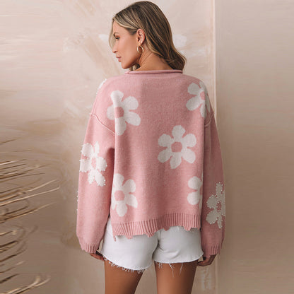 Drop-shoulder Long-sleeve Top For Women